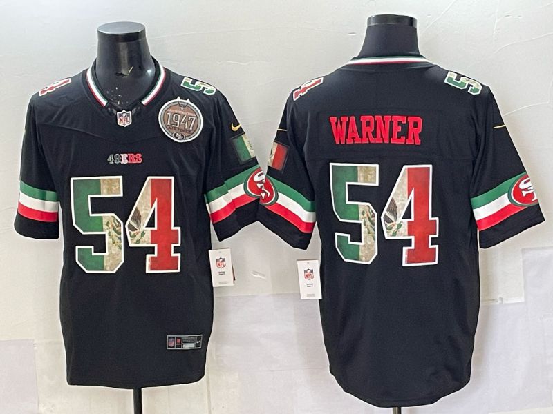 Men 2025 Nike San Francisco 49ers #54 Warner Black Mexico Limited NFL Jersey style 03->san francisco 49ers->NFL Jersey